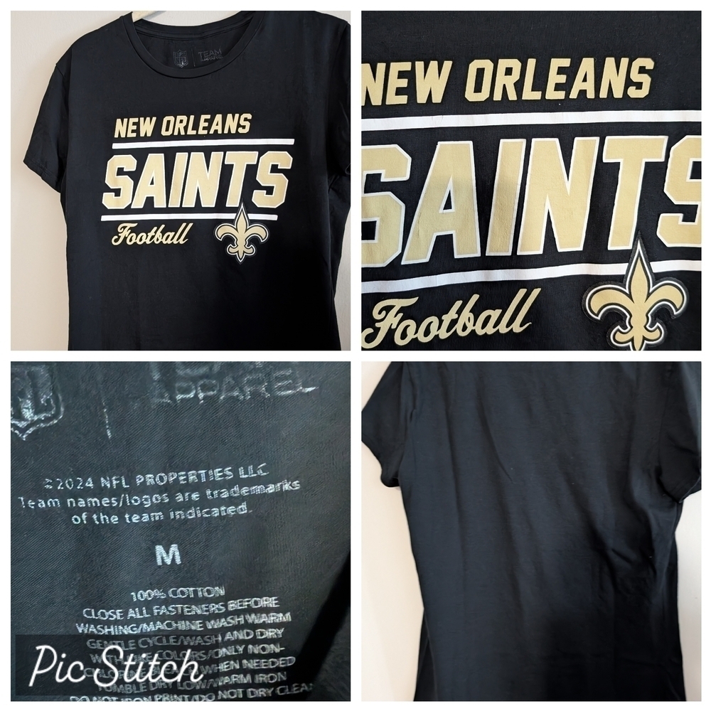 New Orleans Saints Black Short Sleeve T-Shirt